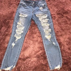 Forever 21 ripped jeans. GUC